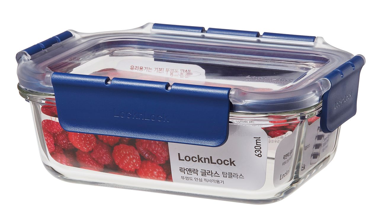 LocknLock Top Class Glass Rectangular Food Container 630ml