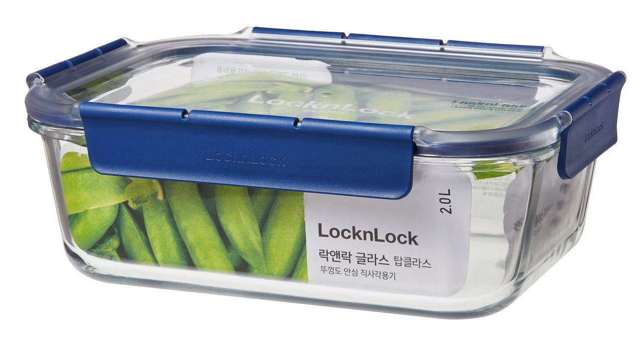 LocknLock Top Class Glass Rectangular Food Container 2L
