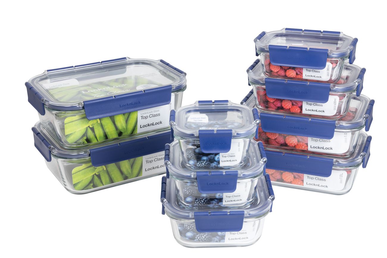 LocknLock Top Class Glass  9-Piece Storage Set