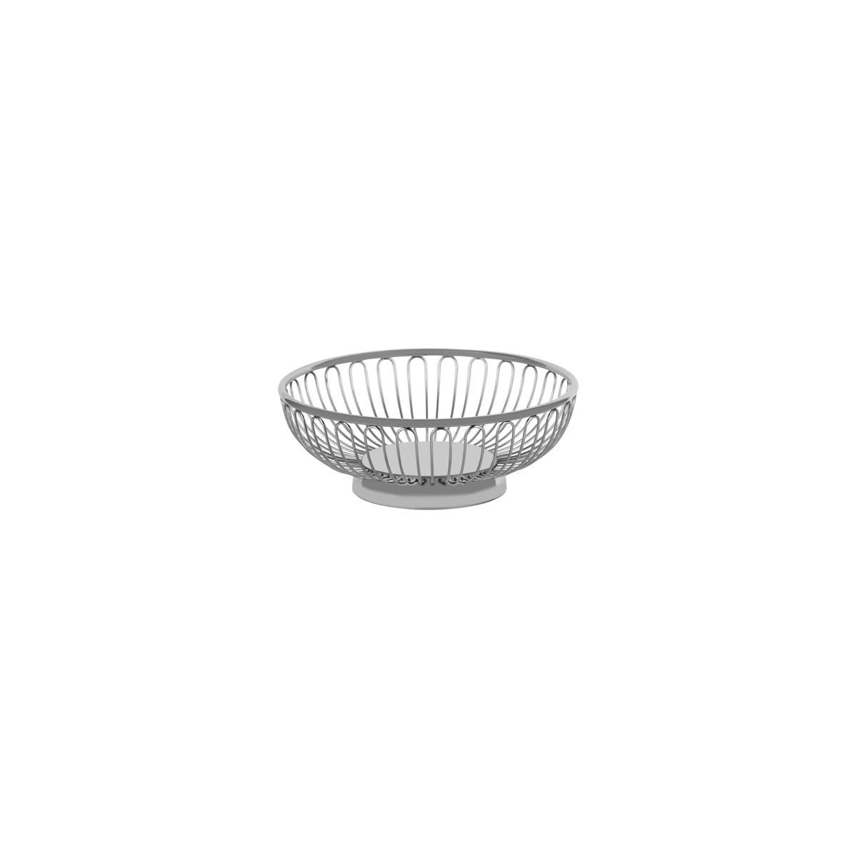 Chef Inox Round Wire Basket Solid Base Stainless Steel 172x60mm