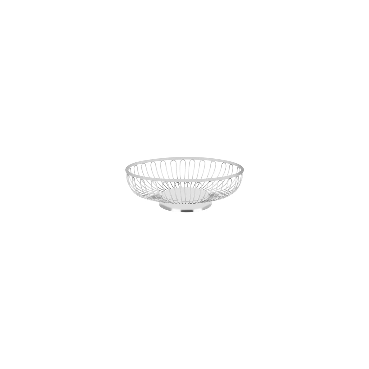 Chef Inox Oval Wire Basket Solid Base Stainless Steel 198x145x60mm