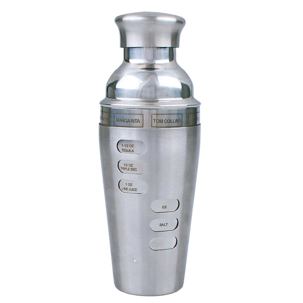 Bartender Stainless Steel Dial-A-Drink Cocktail Shaker 750ml - Satin