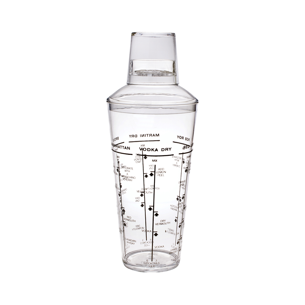 Bartender Acrylic Cocktail Shaker 750ml