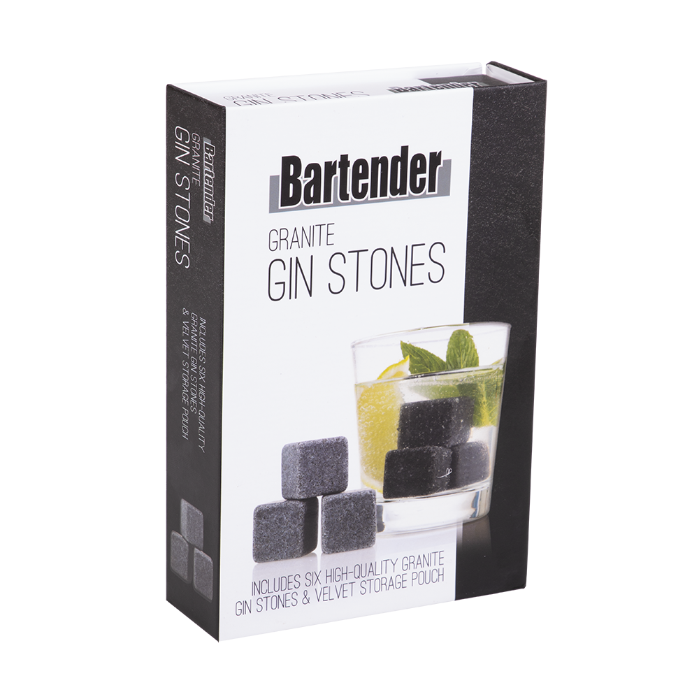 Bartender Gin Stones Set 6 W/ Bag