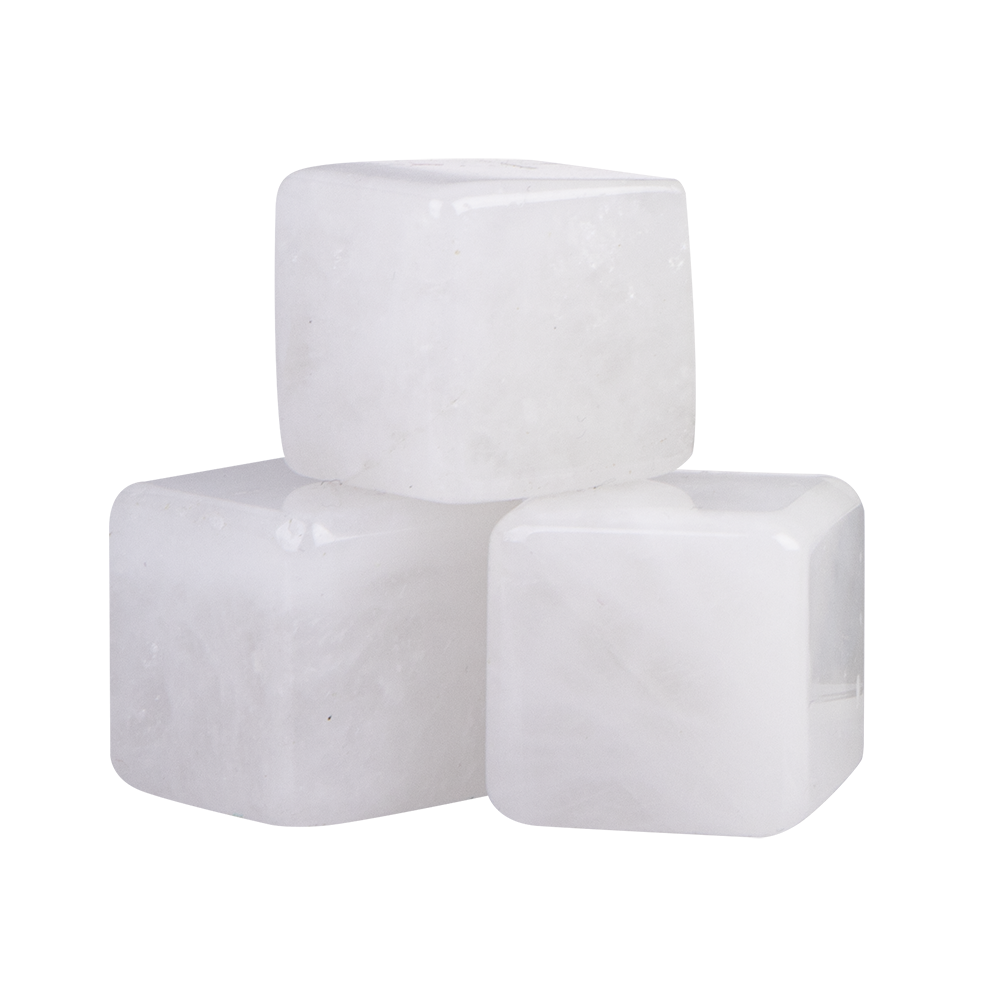 Bartender White Jade Gin Stones Set 6 W/ Bag