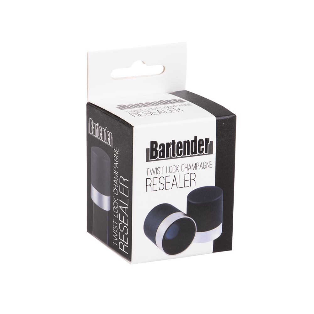 Bartender Twist-Lock Champagne Resealer - Silver