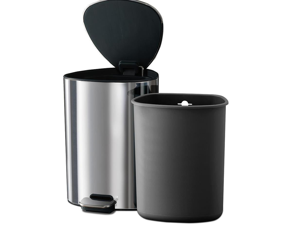 Joseph Joseph Easystore Luxe Stainless-Steel 5-Litre Pedal Bin With  Liner Storage