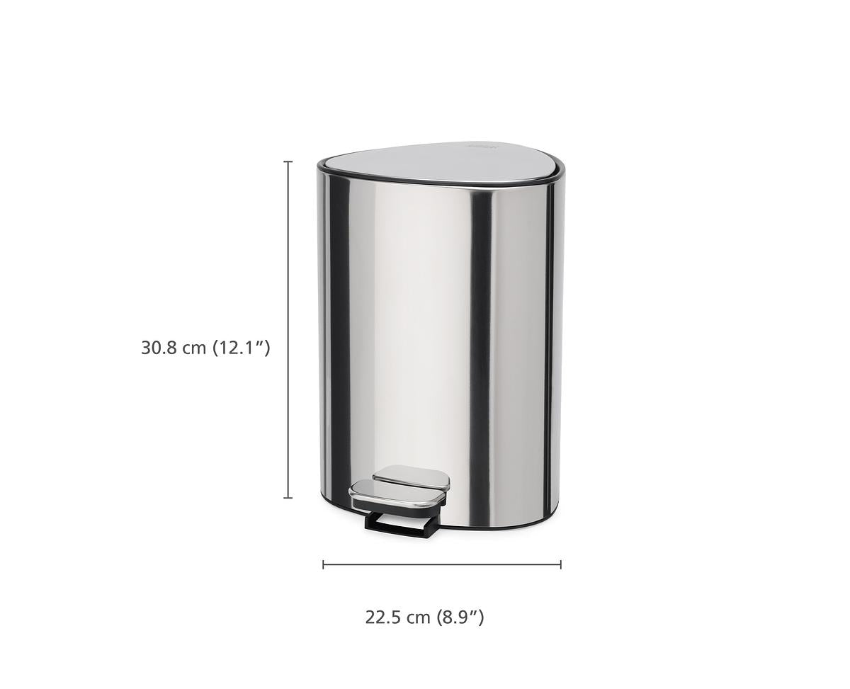 Joseph Joseph Easystore Luxe Stainless-Steel 5-Litre Pedal Bin With  Liner Storage