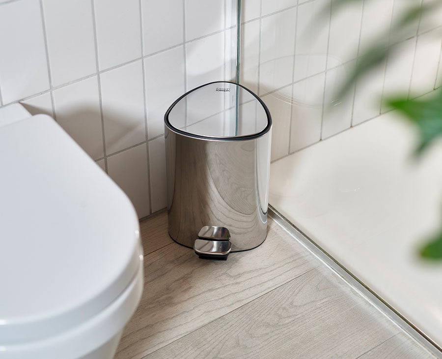 Joseph Joseph Easystore Luxe Stainless-Steel 5-Litre Pedal Bin With  Liner Storage