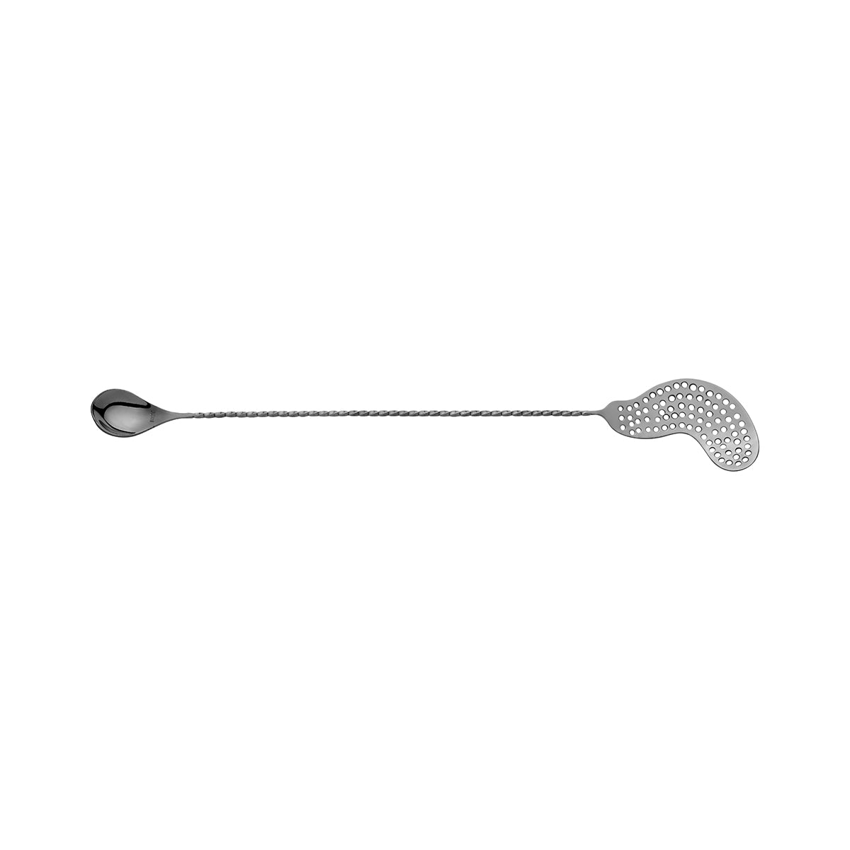 Moda Bar Spoon with Strainer - Gunmetal (390mm - Gun Metal PVD Coated)