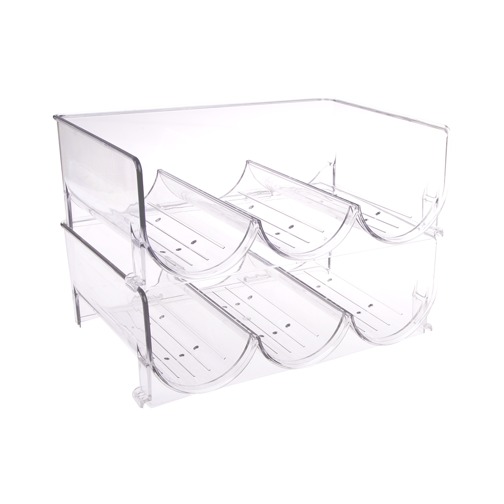 Bartender 6 Bottle 2-Tier Wine Rack - Clear