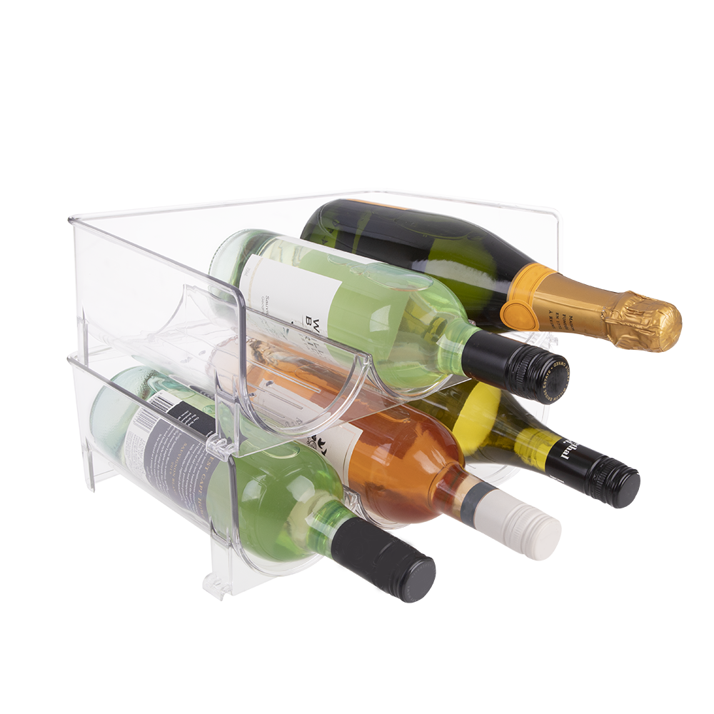 Bartender 6 Bottle 2-Tier Wine Rack - Clear