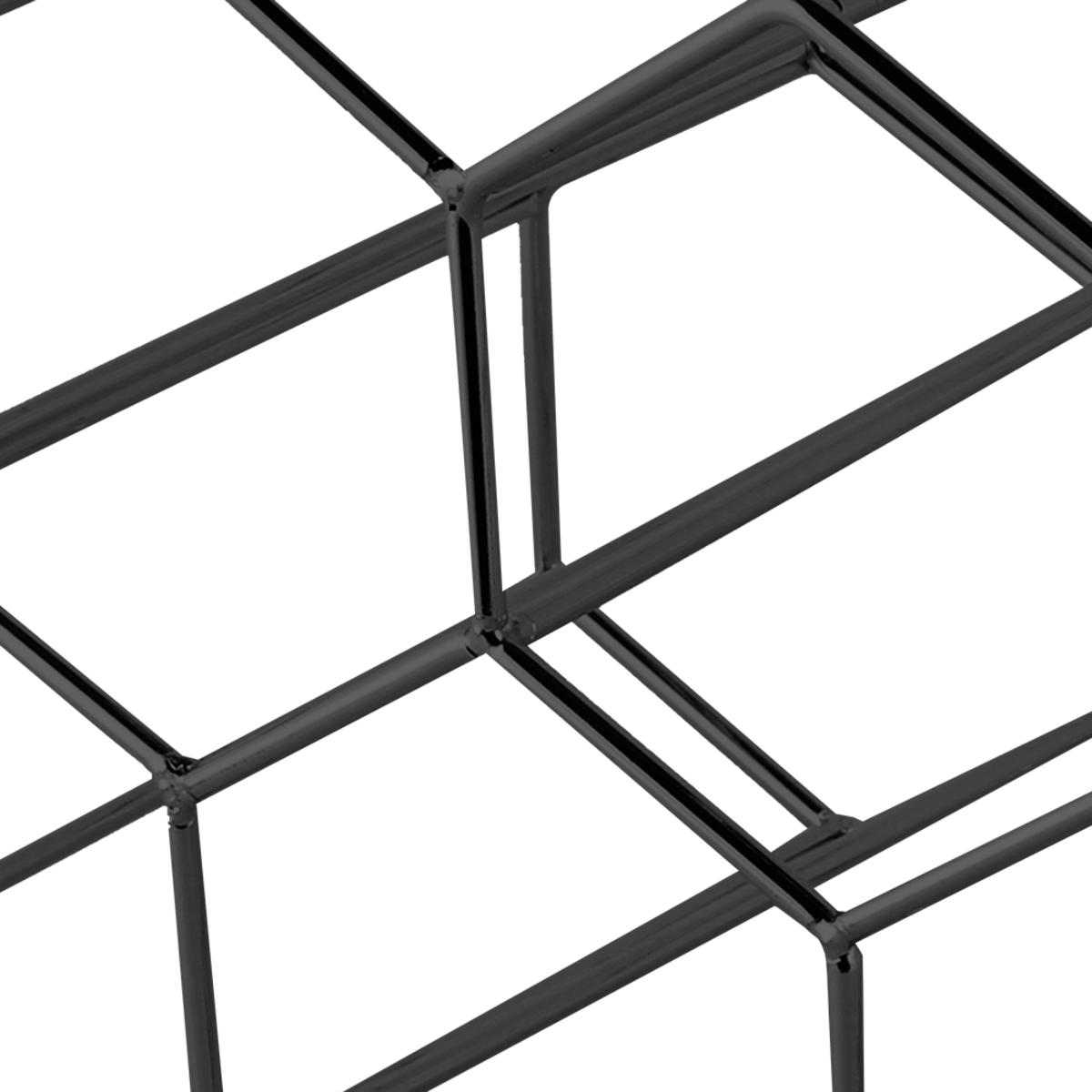 Bartender 9 Bottle Hexagonal Wine Rack - Black