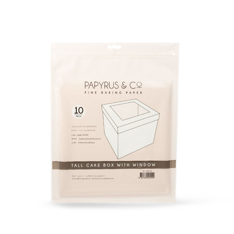 Papyrus 10 x 10 x 10in Tall Cake Box with Window Hangsell