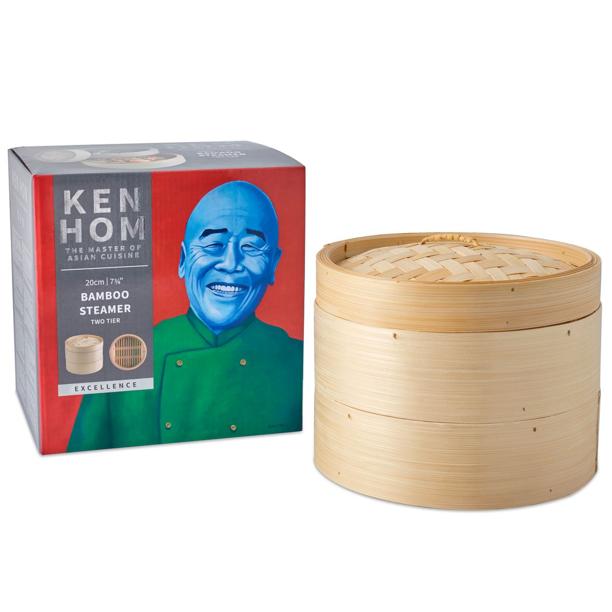 Ken Hom Bamboo Steamer 2 Tier – 20cm