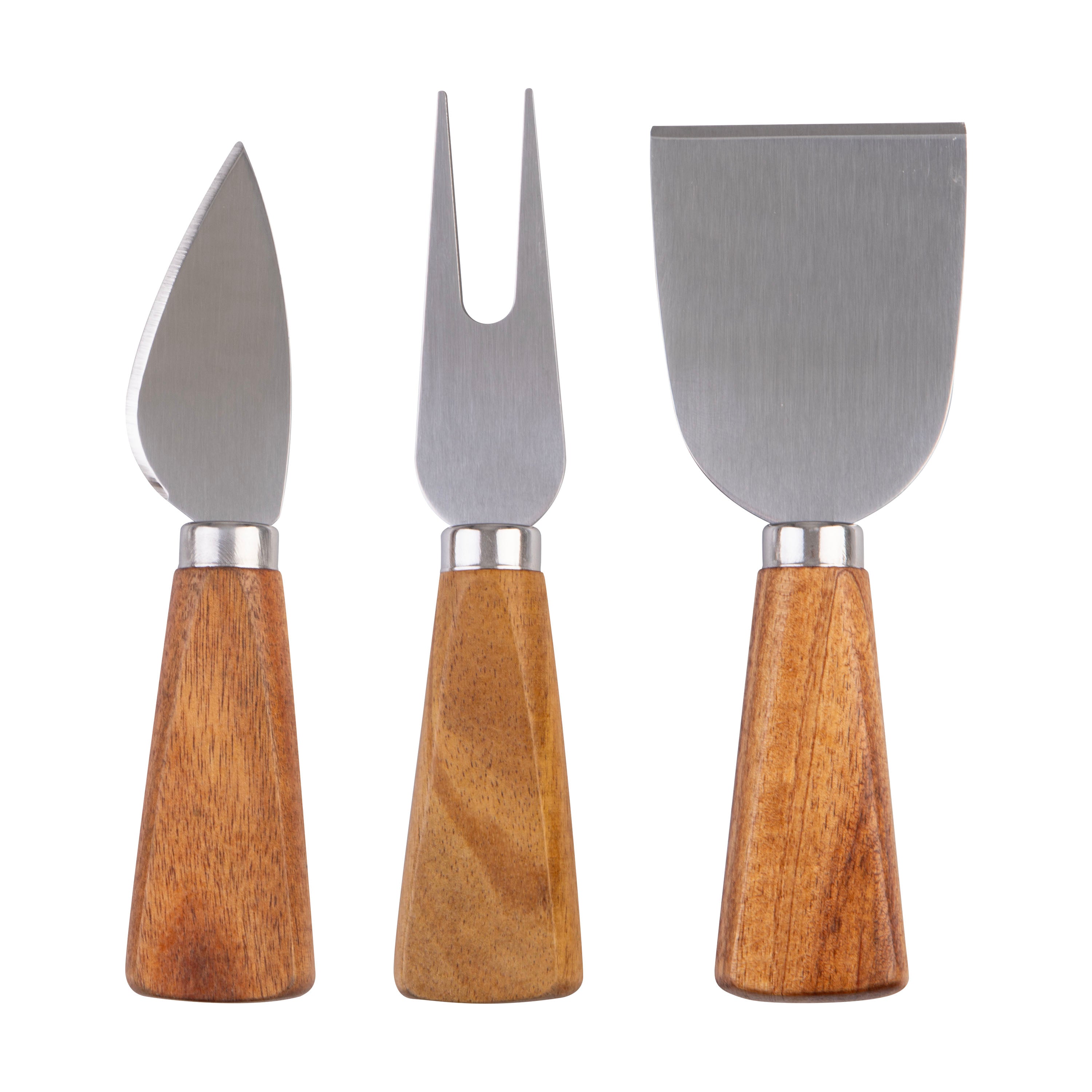 Alfresco Lane Acacia Wood Cheese Paddle Set with Knives – Oblong, 43 × 20cm, 4 Piece