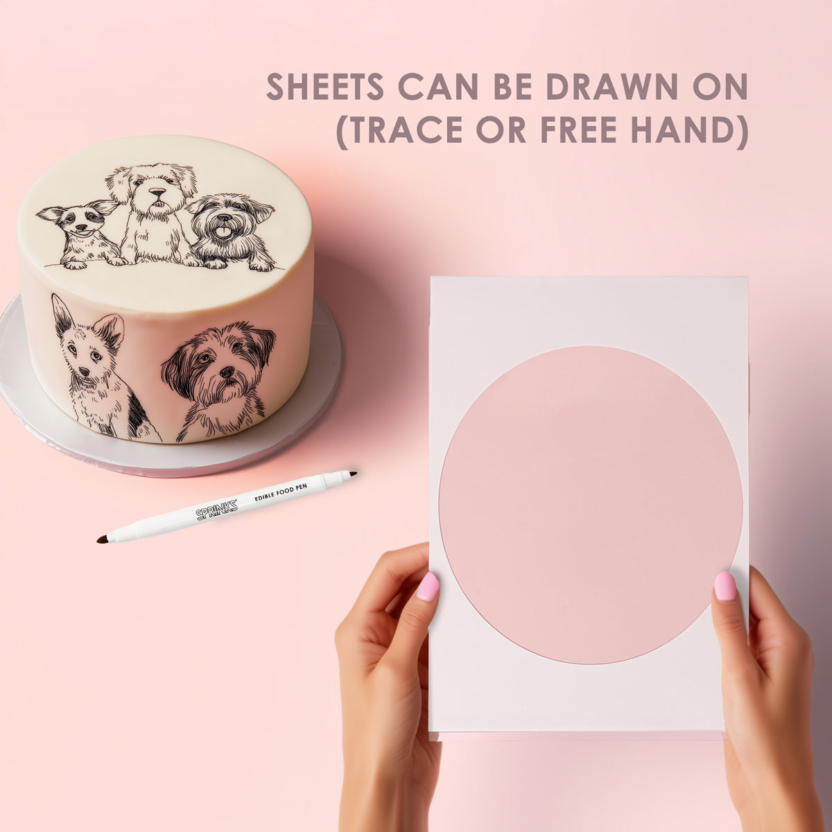 Bake Print Premium Edible Icing Sheet 20cm 8in Circle 24 Pack