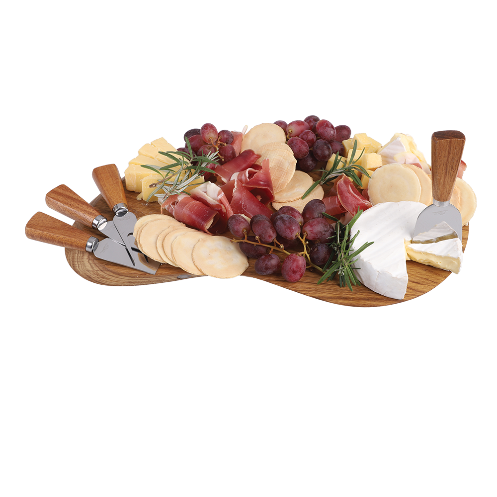 Alfresco Lane Mini Cheese Knives W/ Acacia Wood Handle Set 4