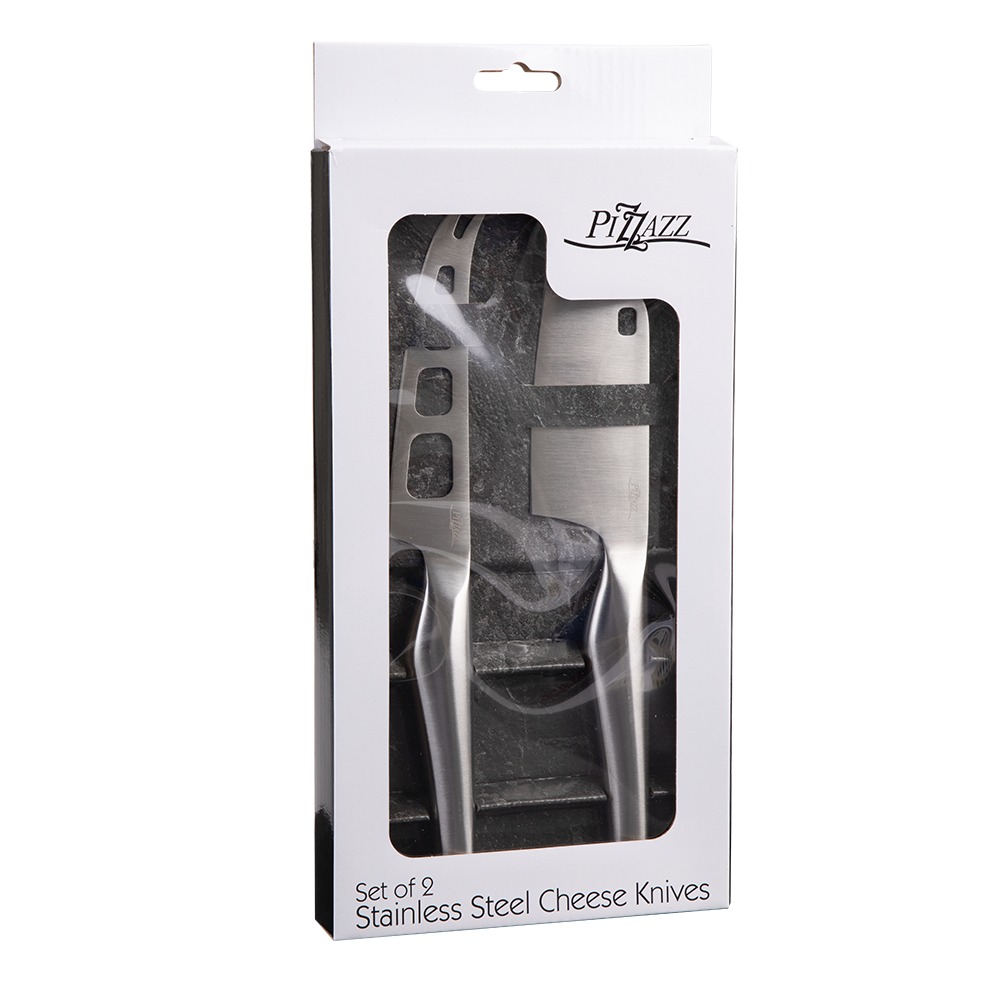 Alfresco Lane Stainless Steel Cheese Knives W/ Satin Finish Set 2