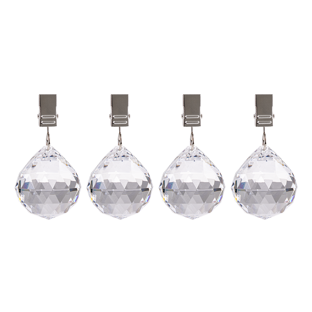 Alfresco Lane Acrylic Crystal Tablecloth Weights Set 4