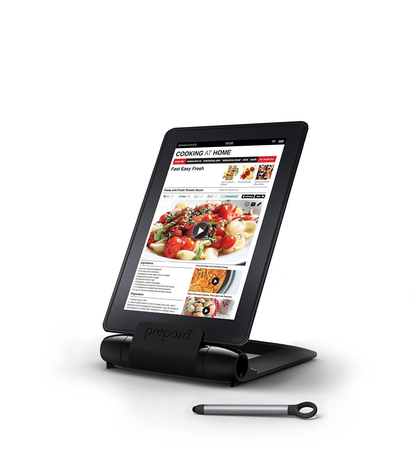 Prepara iPrep Tablet Stand and Stylus - Black
