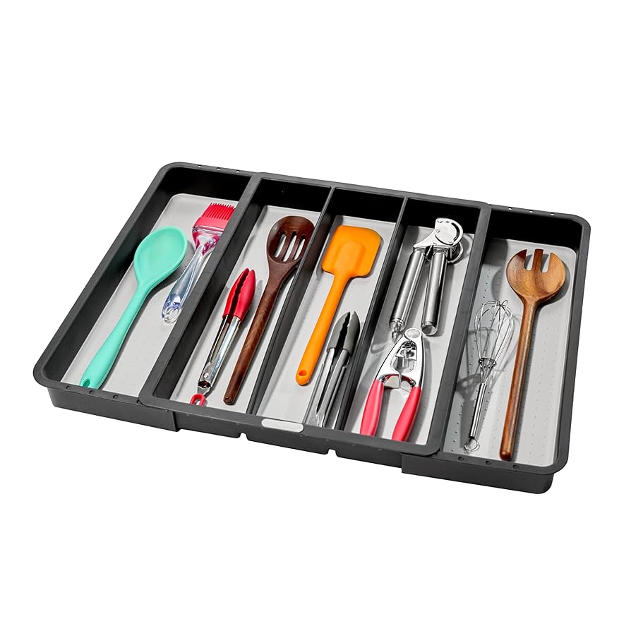 Madesmart Expandable Utensil Tray 40.79×33.66×5.08cm - Granite