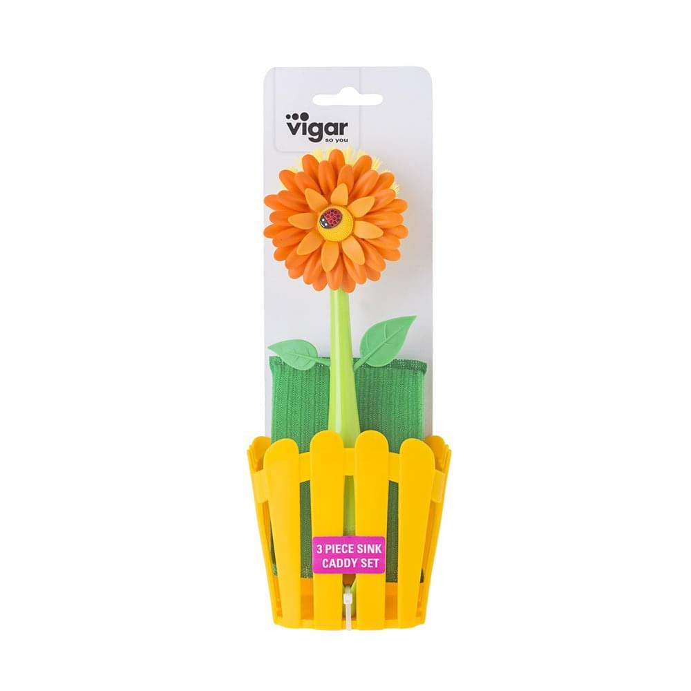 Vigar Flower Power 3pc Sink Caddy Set