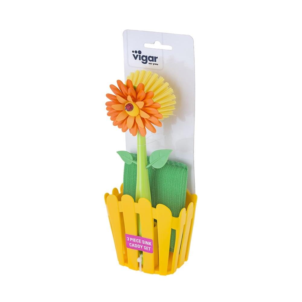 Vigar Flower Power 3pc Sink Caddy Set