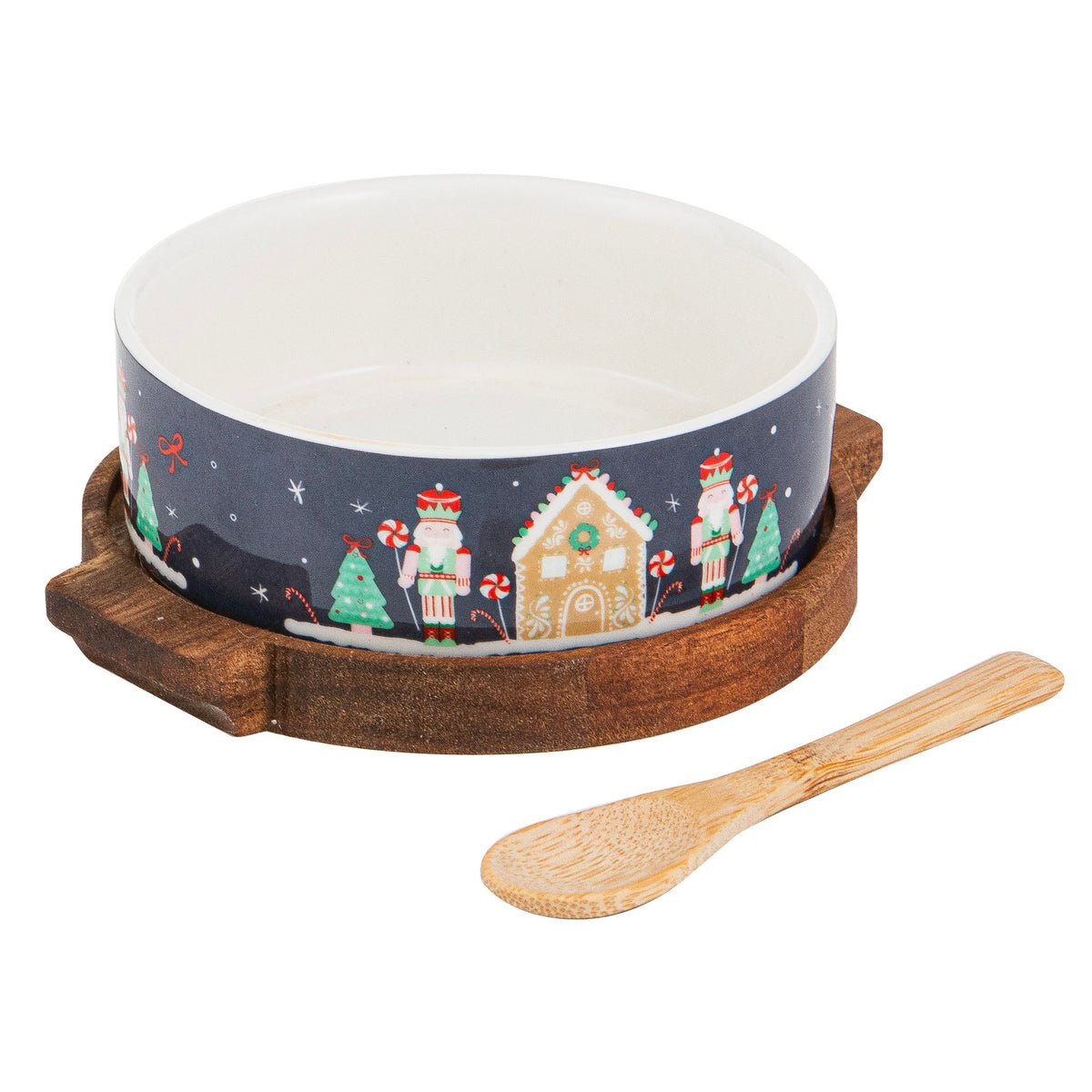 Ladelle Festive Fun 3pc Asstd Bowl Spoon & Round Board