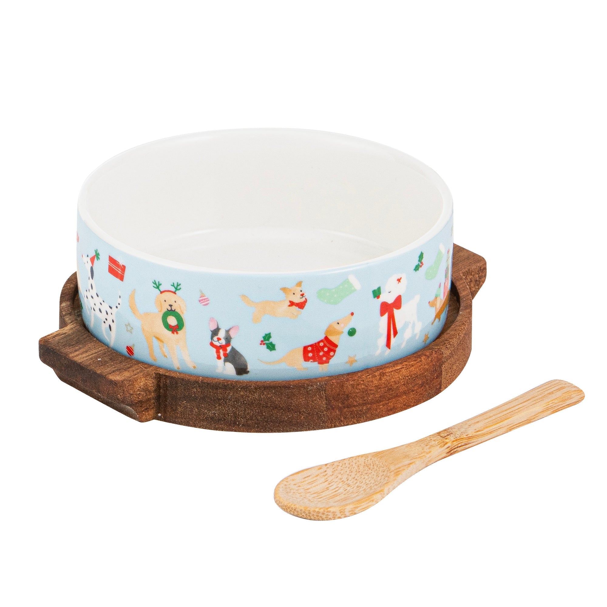 Ladelle Festive Fun 3pc Asstd Bowl Spoon & Round Board