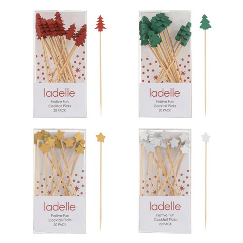 Ladelle Festive Fun 20pc Cocktail Pick Assorted