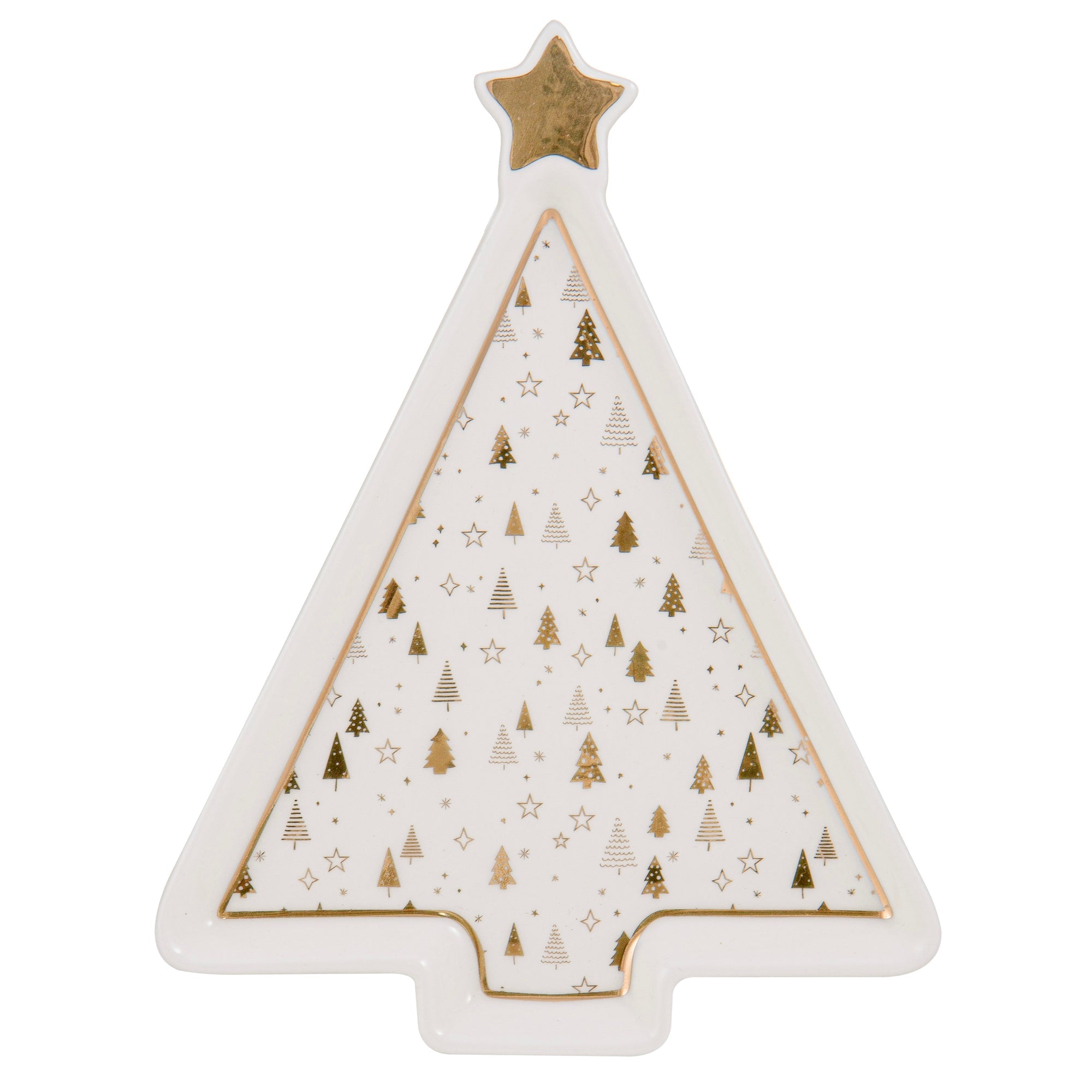 Ladelle Noelle Christmas Tree Dish