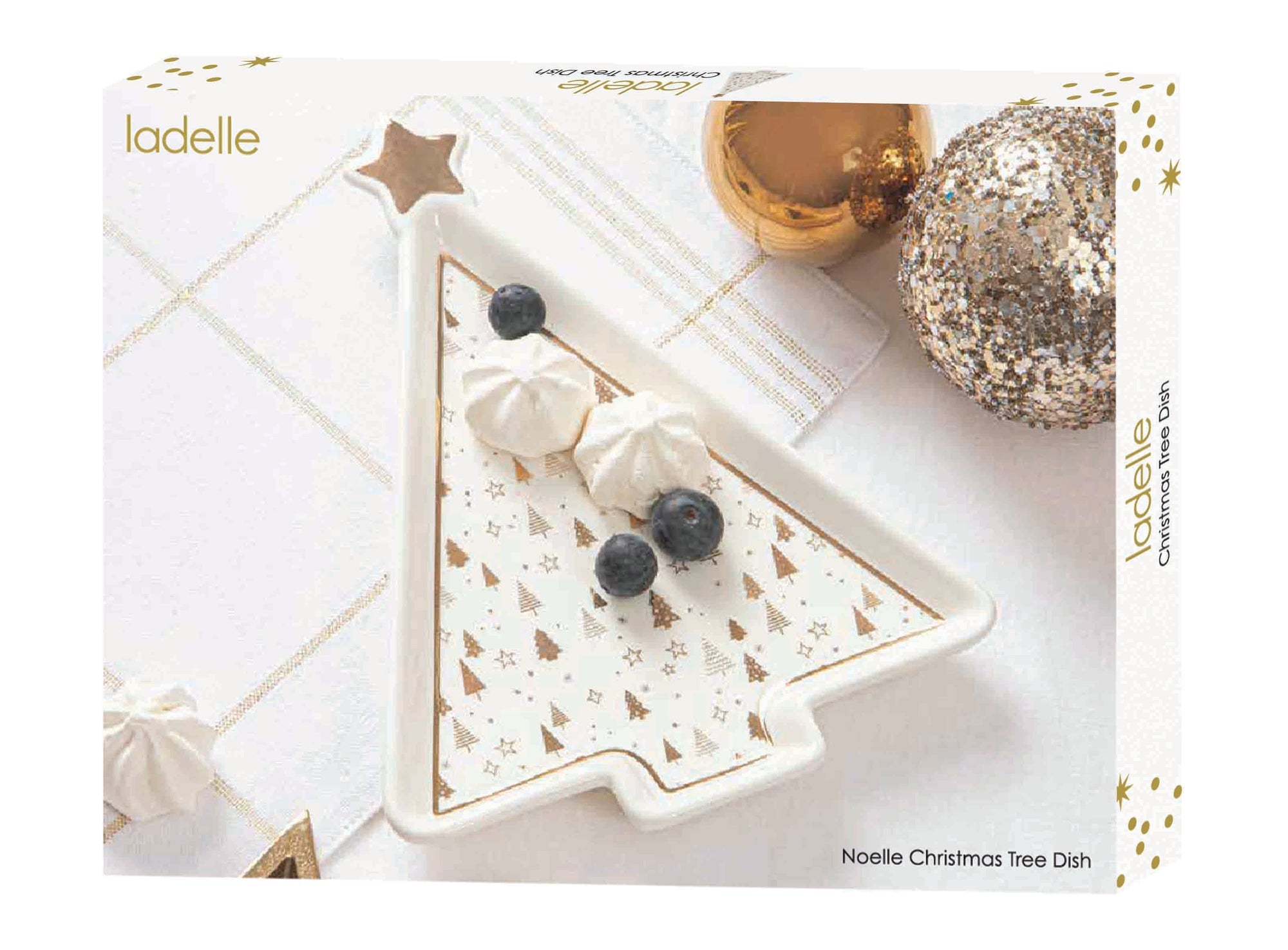 Ladelle Noelle Christmas Tree Dish