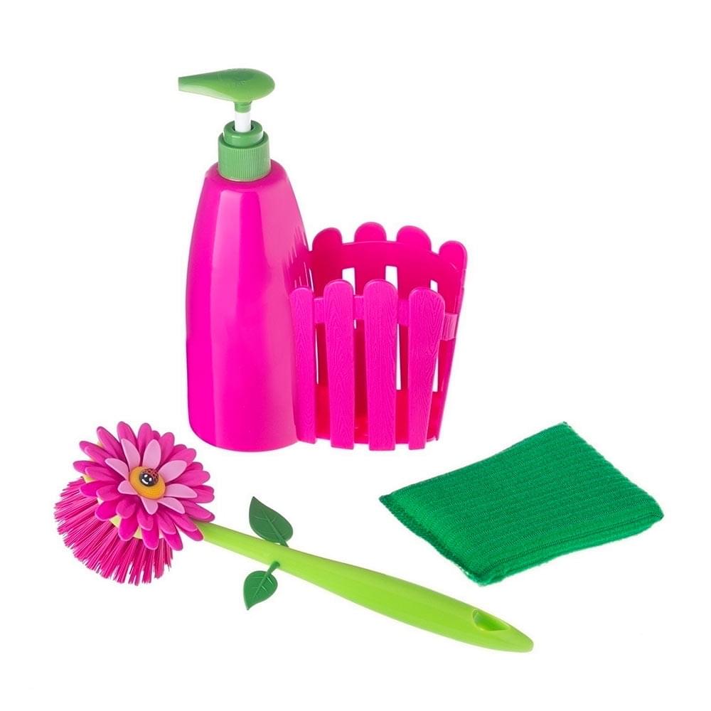 Vigar Flower Power 3pc Sink Caddy Set + Dispenser