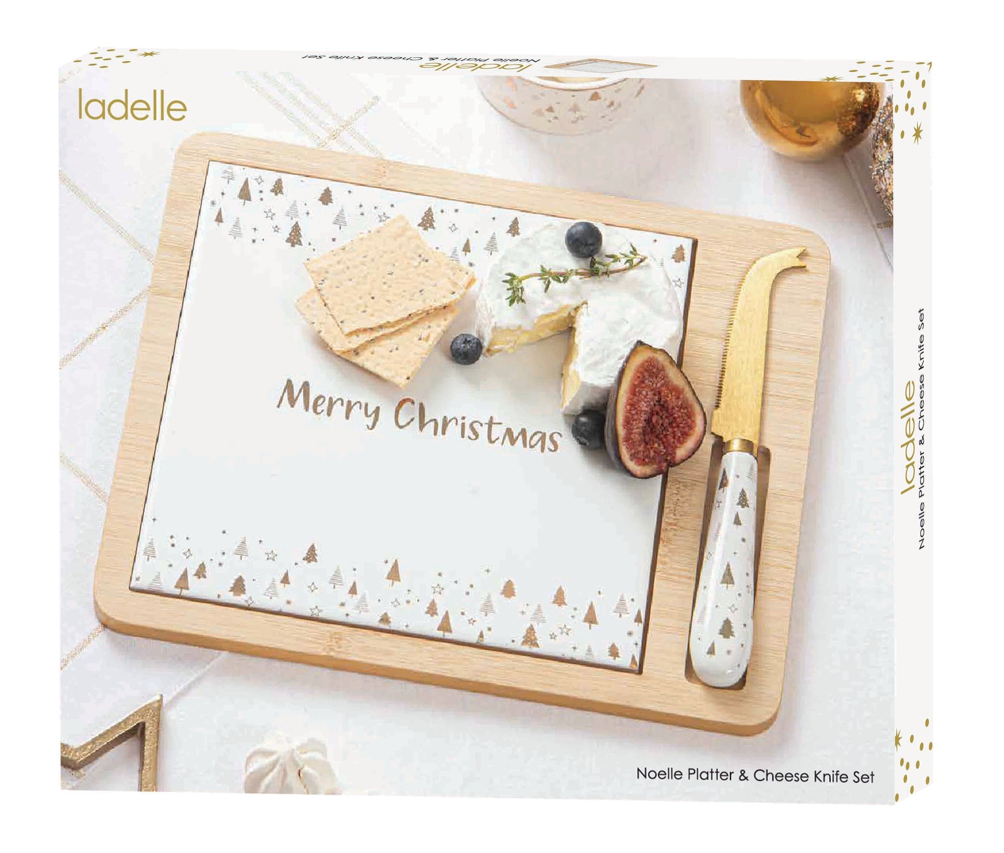 Ladelle Noelle Platter and Cheese Knife Set