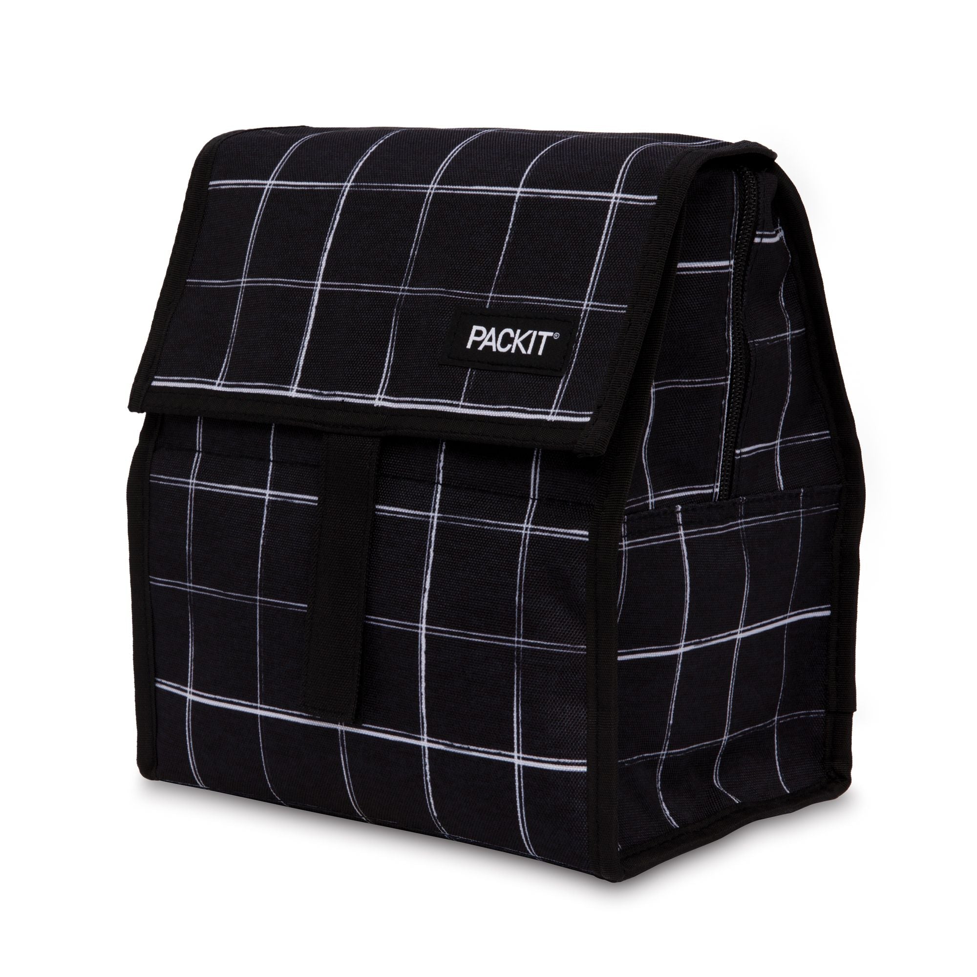 PackIt Freezable Lunch Bag - Black Grid