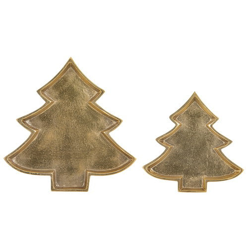 Ladelle Noelle Christmas Tree Tray Set Of 2