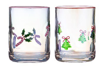 Ladelle Fa La La Mixed Candy Cane & Tree Tumbler