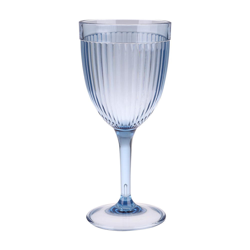 Pizzazz "Ripple" Acrylic Wine Glass 400ml - Blue