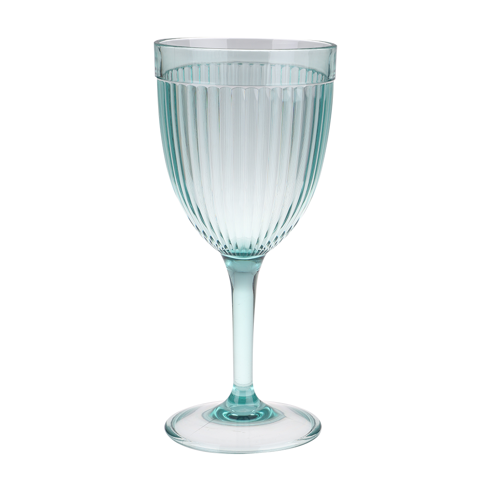Pizzazz "Ripple" Acrylic Wine Glass 400ml - Green