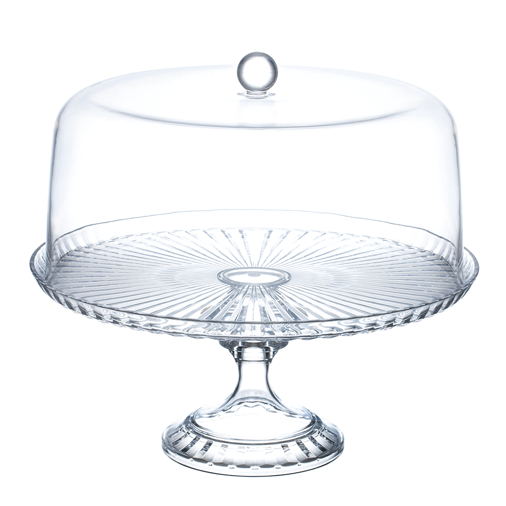 Pizzazz Acrylic Footed Cake Dome Set - 28cm