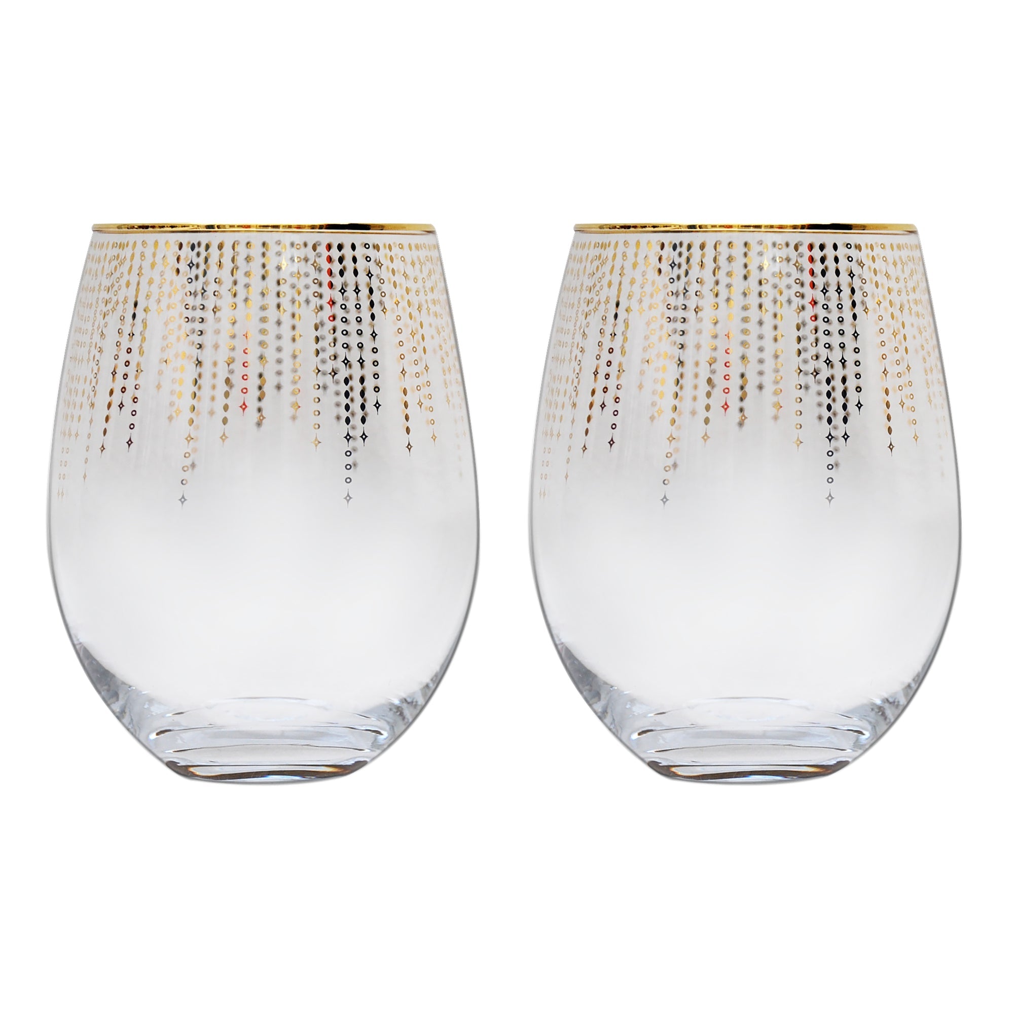 Ladelle Twinkle 2pk Glass Tumbler