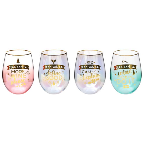 Ladelle Jingle Stemless Wine