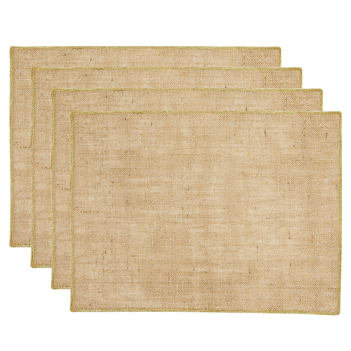 Ladelle Starry Gold Lurex Jute 4pk Placemat