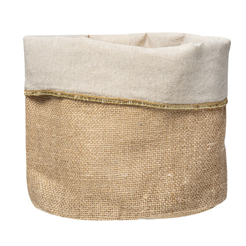 Ladelle Starry Gold Lurex Jute Basket