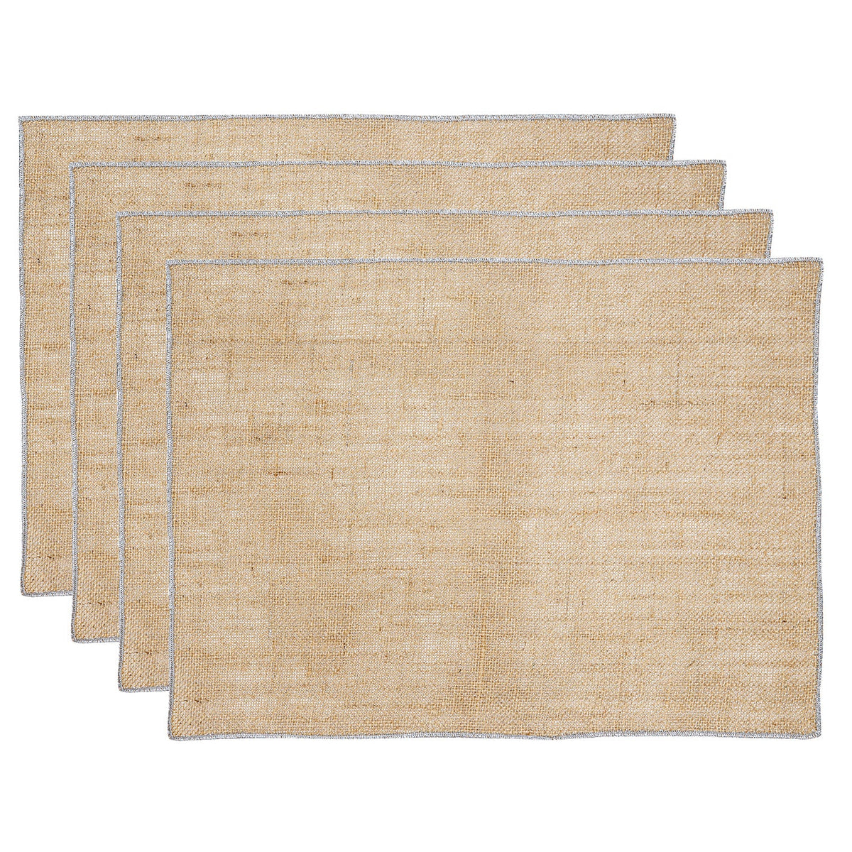Ladelle Starry Silver Lurex Jute 4pk Placemat