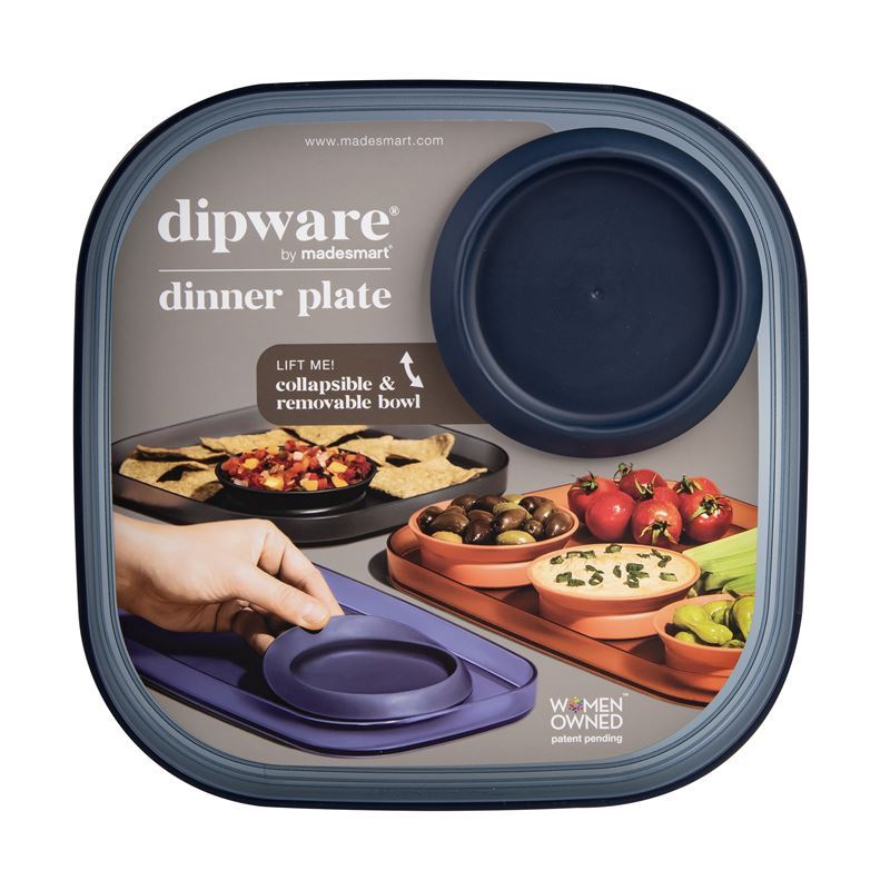 Madesmart Dipware Dinner Plate with Bowl - Midnight Blue