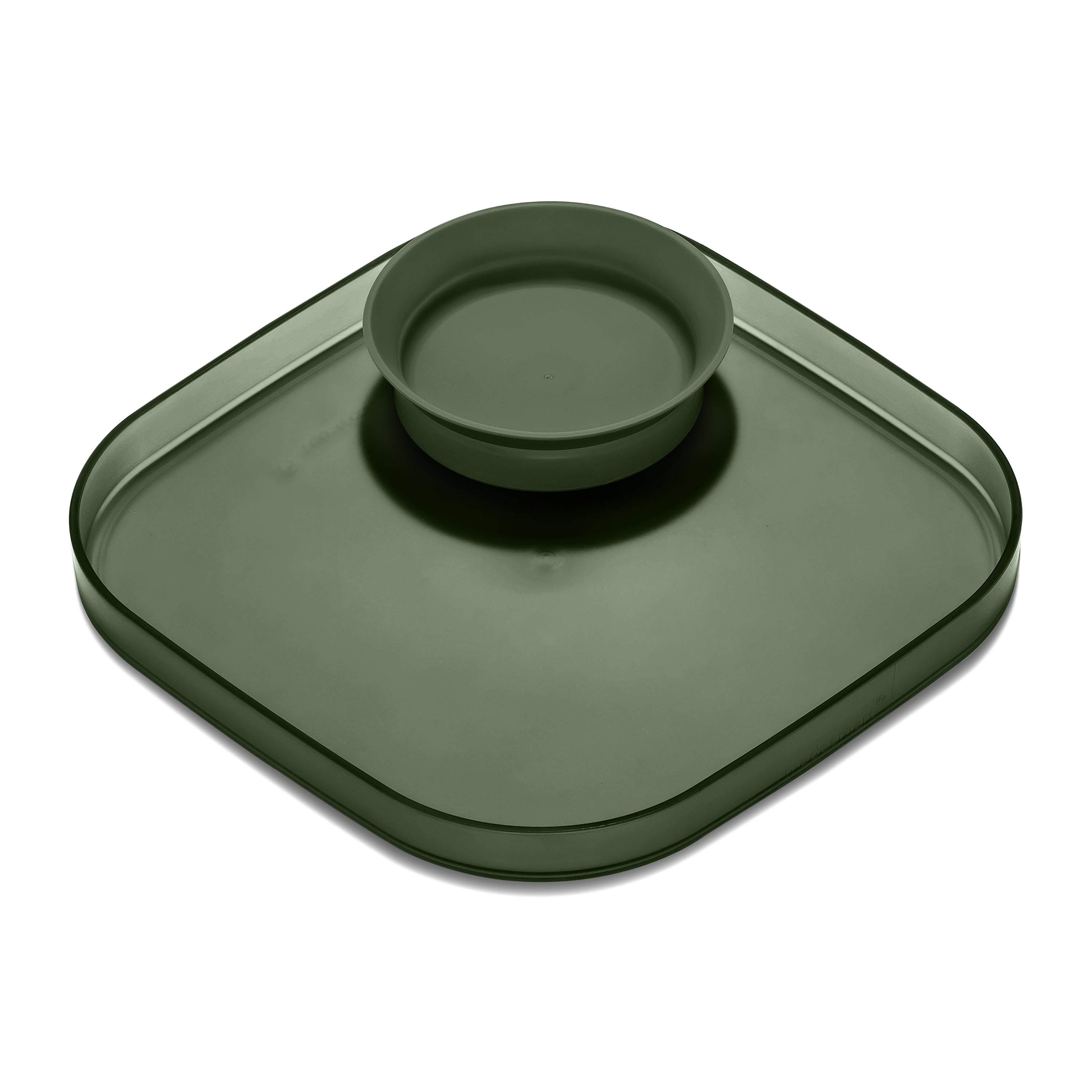 Madesmart Dipware Dinner Plate with Bowl - Olive Green
