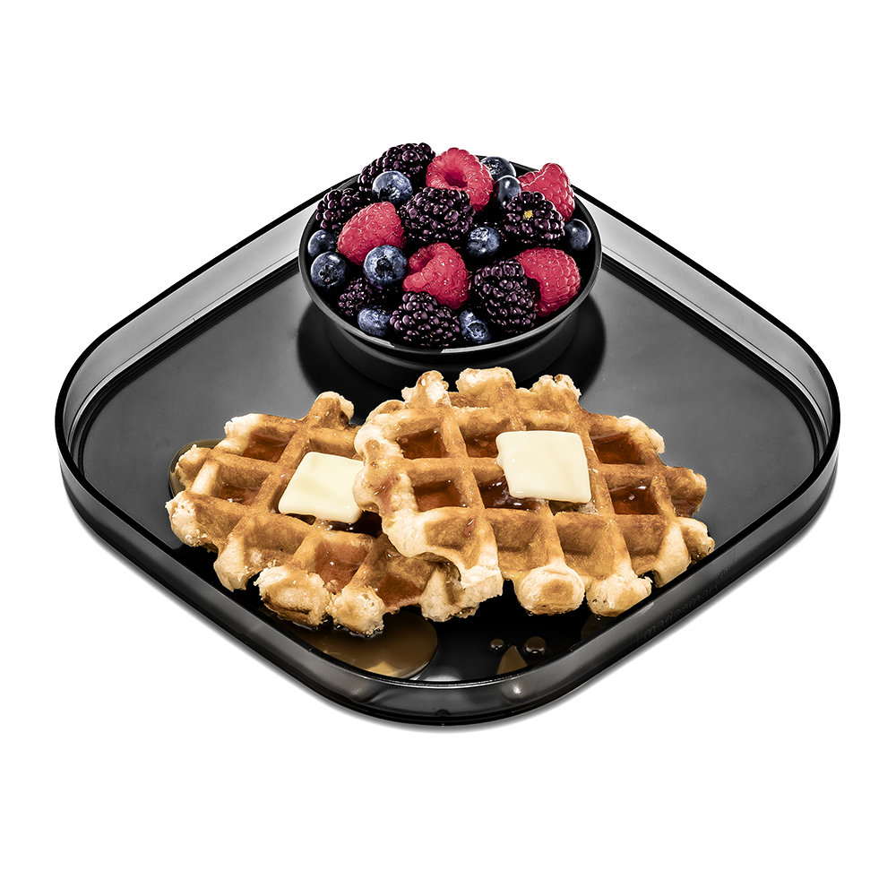 Madesmart Dipware Dinner Plate with Bowl - Carbon Black