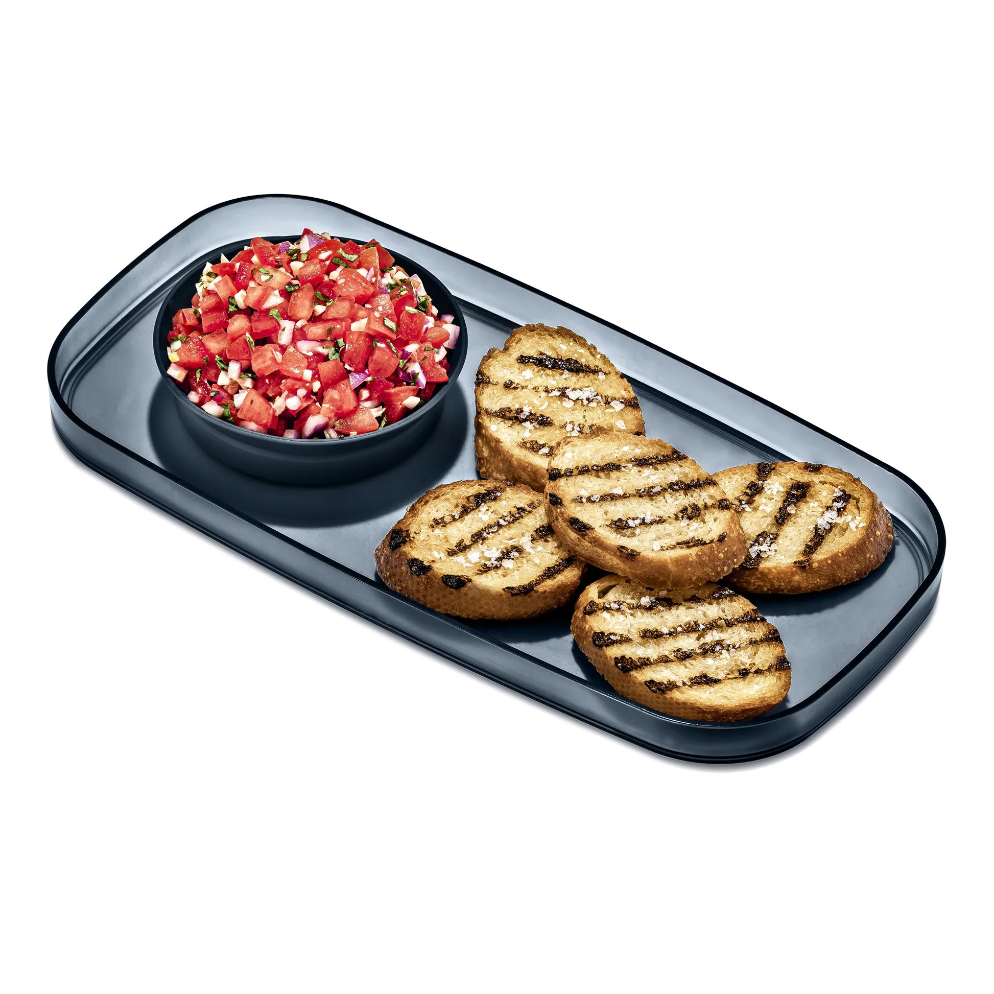 Madesmart Dipware Appetiser Tray ith Bowl - Midnight Blue